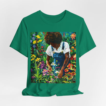 Afro Garden Work Shirt - Afrocentric Art by The Trini Gee