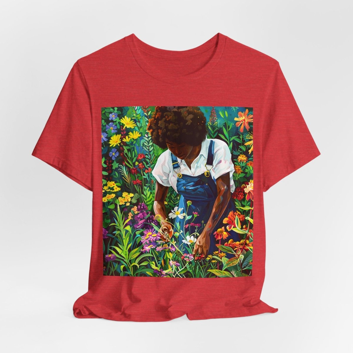 Afro Garden Work Shirt - Afrocentric Art by The Trini Gee