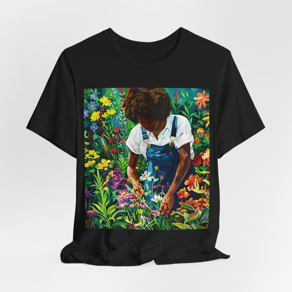 Afro Garden Work Shirt - Afrocentric Art by The Trini Gee