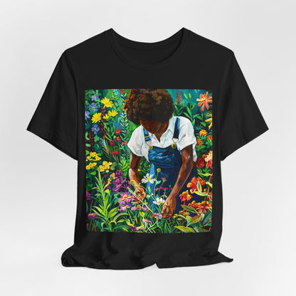 Afro Garden Work Shirt - Afrocentric Art by The Trini Gee