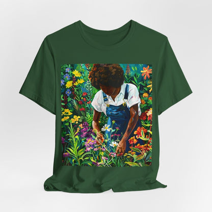 Afro Garden Work Shirt - Afrocentric Art by The Trini Gee