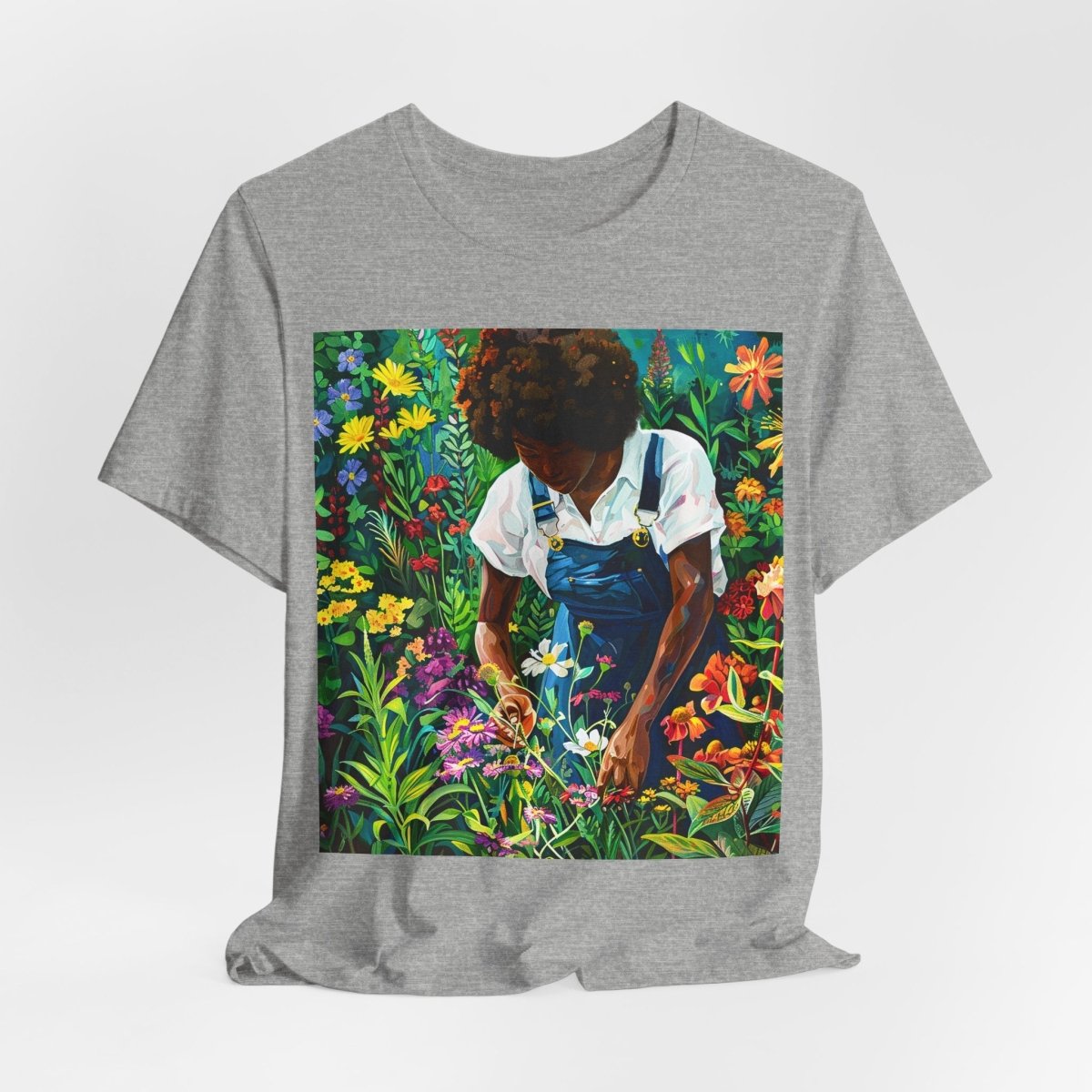 Afro Garden Work Shirt - Afrocentric Art by The Trini Gee