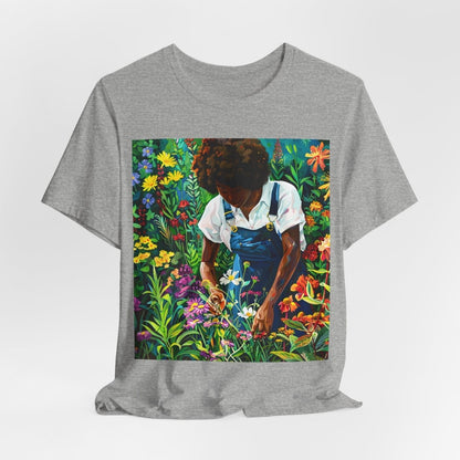 Afro Garden Work Shirt - Afrocentric Art by The Trini Gee