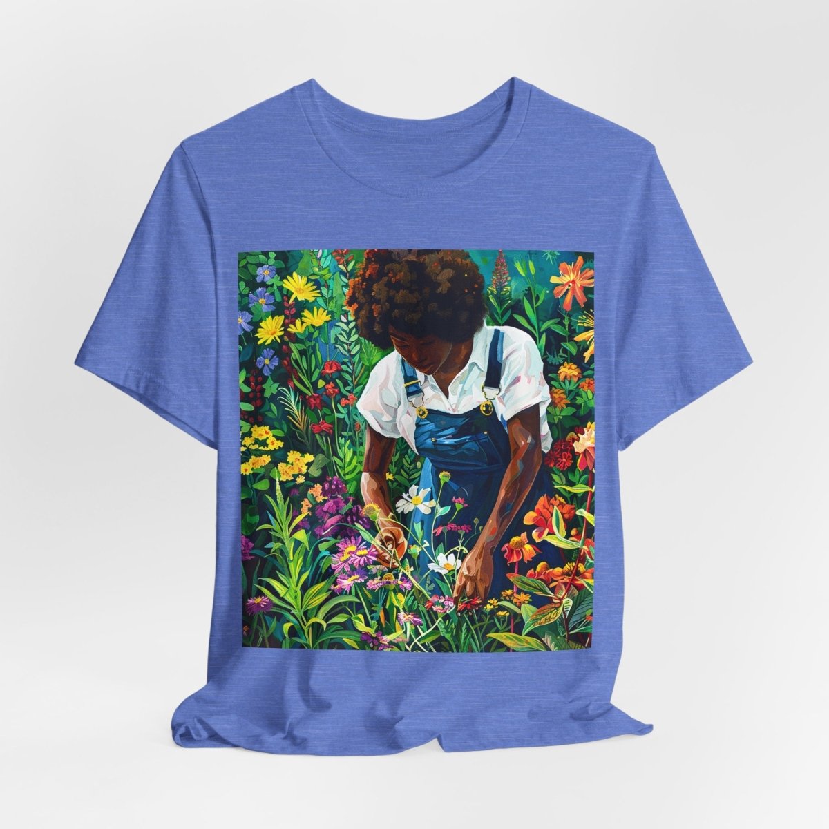 Afro Garden Work Shirt - Afrocentric Art by The Trini Gee