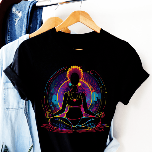 Afro Glow Yoga Shirt - The Trini Gee