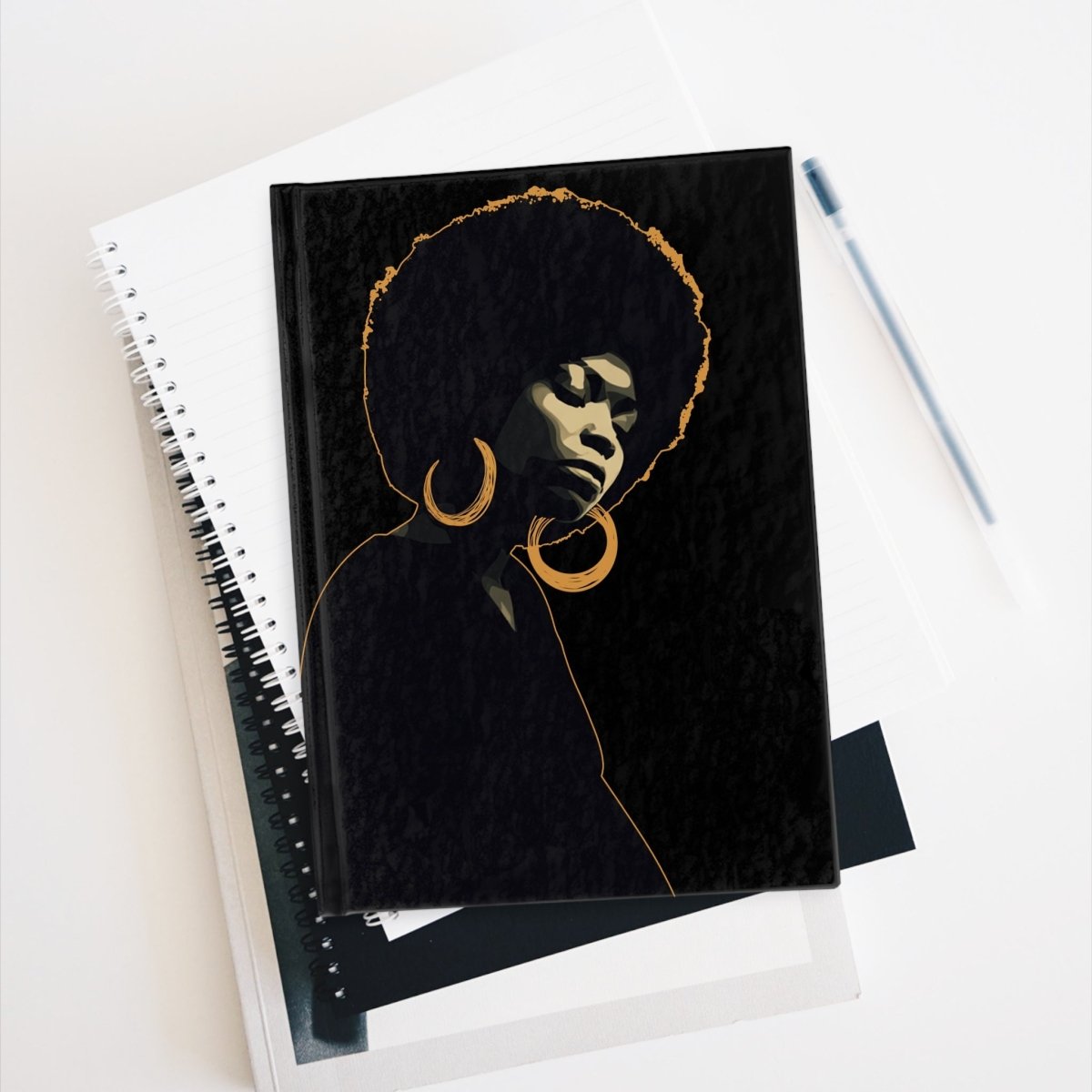 Afro Golden Journal - Afrocentric Art by The Trini Gee