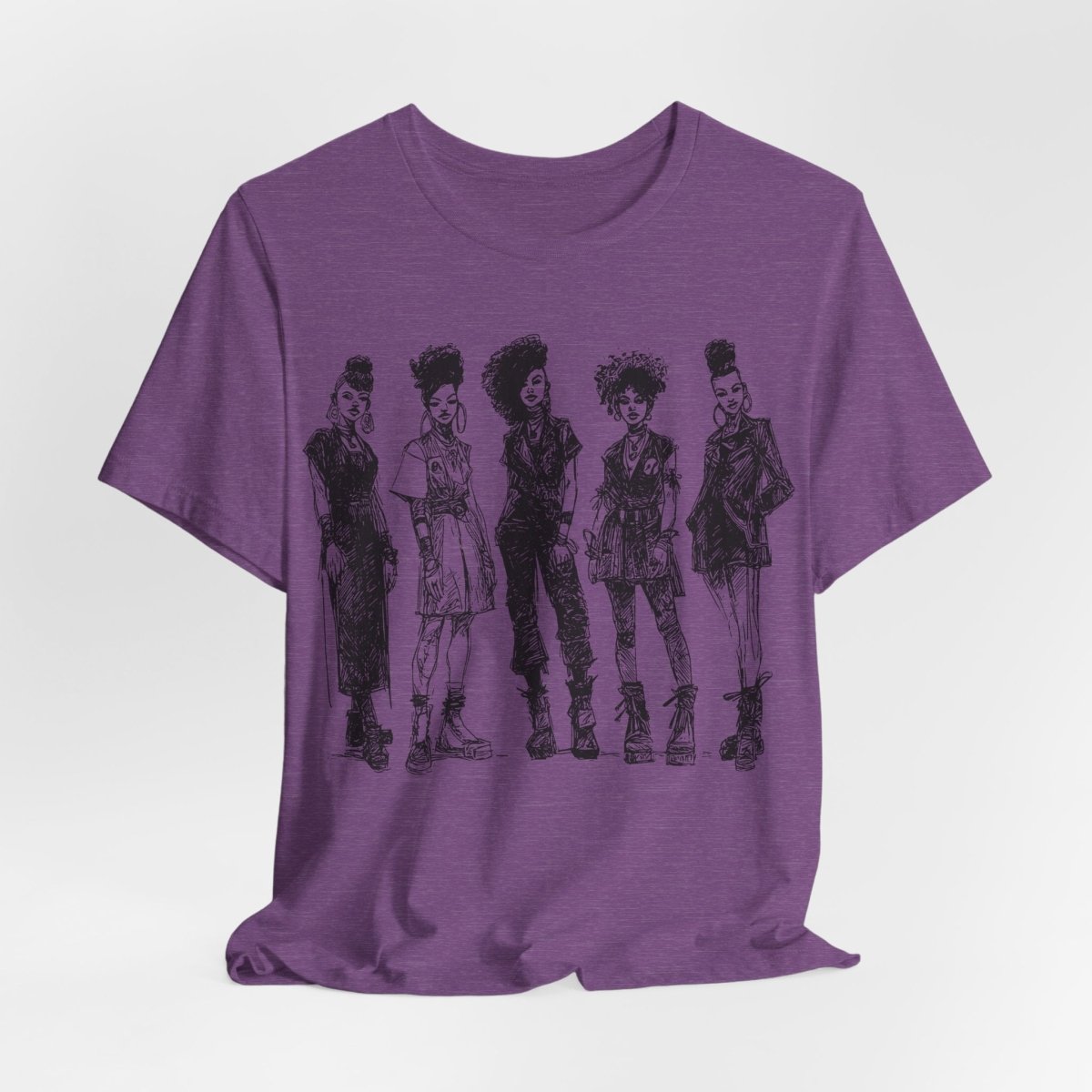 Afro Goth Fashion T-Shirt - Afrocentric Art by The Trini Gee