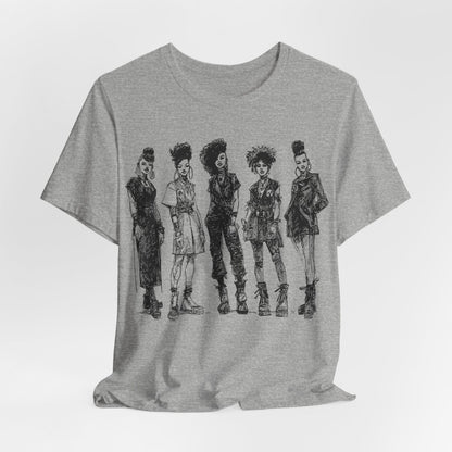 Afro Goth Fashion T-Shirt - Afrocentric Art by The Trini Gee