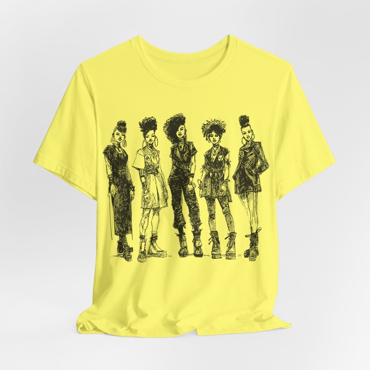 Afro Goth Fashion T-Shirt - Afrocentric Art by The Trini Gee