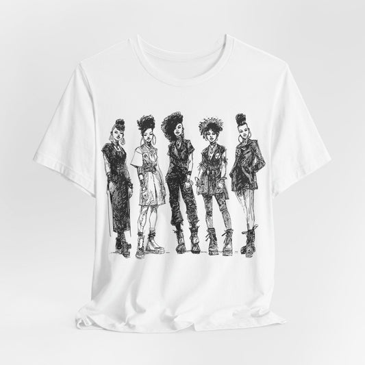 Afro Goth Fashion T-Shirt - Afrocentric Art by The Trini Gee