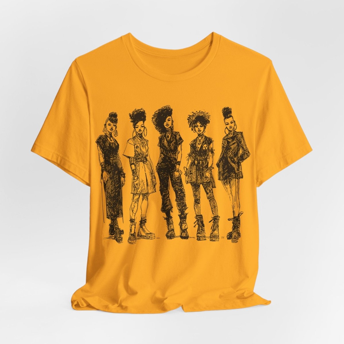 Afro Goth Fashion T-Shirt - Afrocentric Art by The Trini Gee