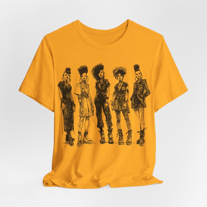 Afro Goth Fashion T-Shirt - Afrocentric Art by The Trini Gee