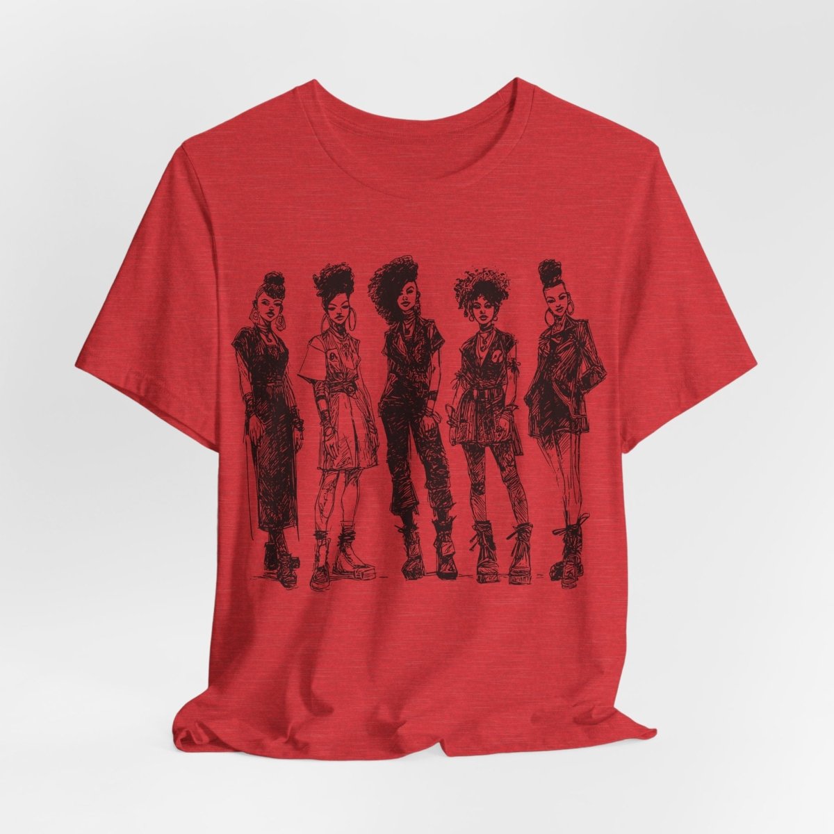 Afro Goth Fashion T-Shirt - Afrocentric Art by The Trini Gee