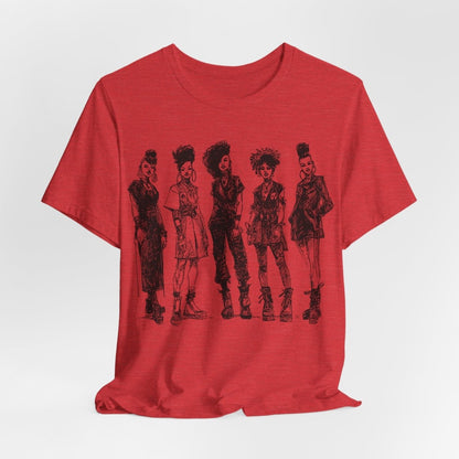 Afro Goth Fashion T-Shirt - Afrocentric Art by The Trini Gee