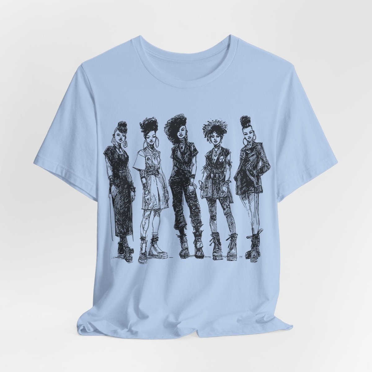 Afro Goth Fashion T-Shirt - Afrocentric Art by The Trini Gee