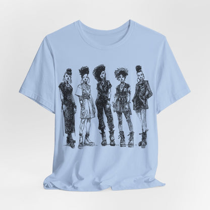 Afro Goth Fashion T-Shirt - Afrocentric Art by The Trini Gee