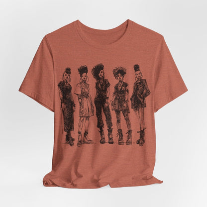 Afro Goth Fashion T-Shirt - Afrocentric Art by The Trini Gee