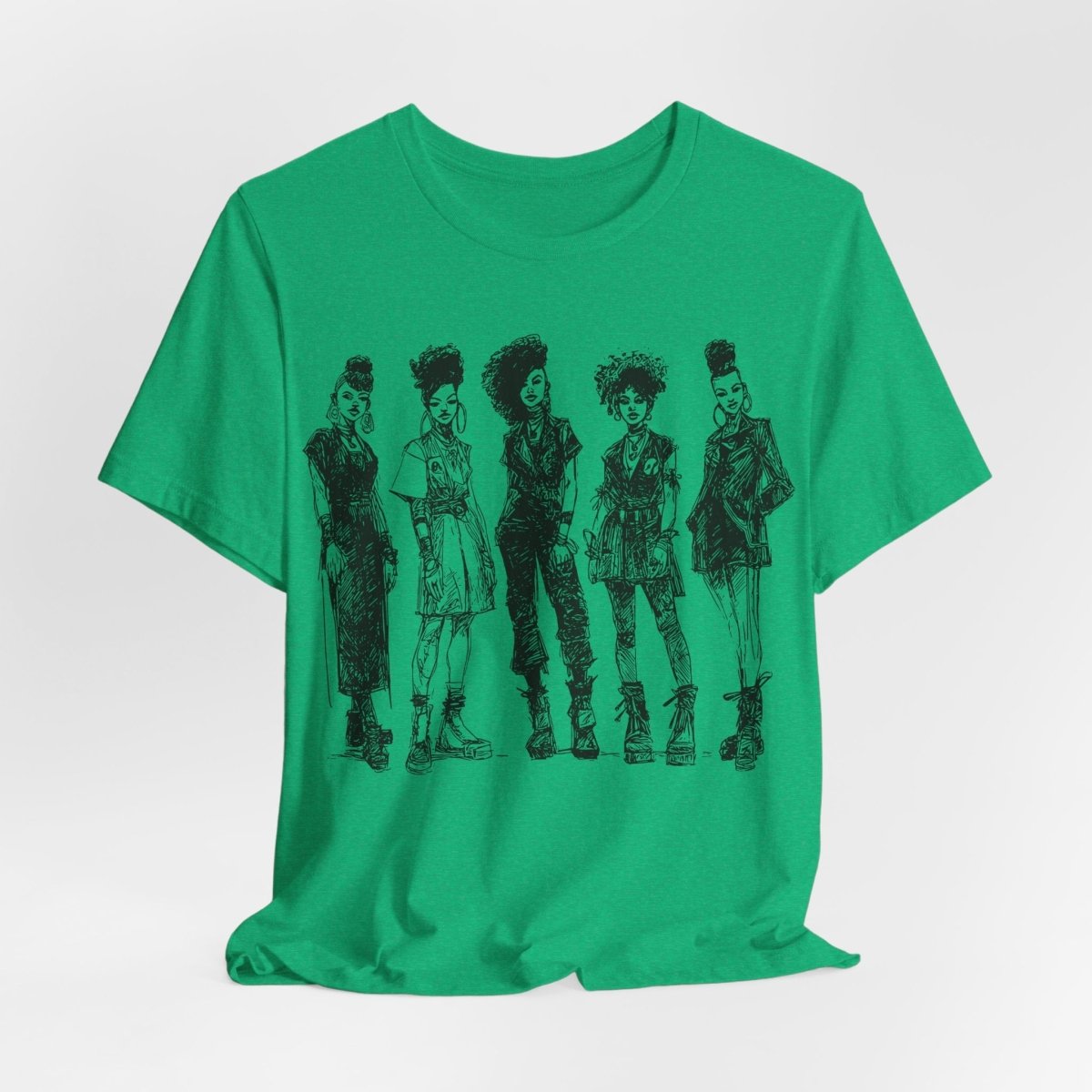 Afro Goth Fashion T-Shirt - Afrocentric Art by The Trini Gee