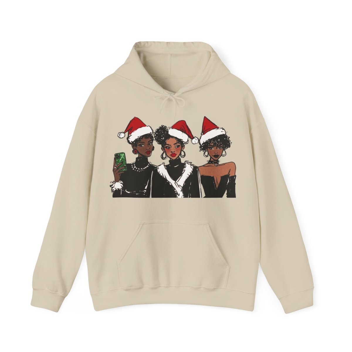 Afro Goth Holiday Hoodie - Afrocentric Art by The Trini Gee