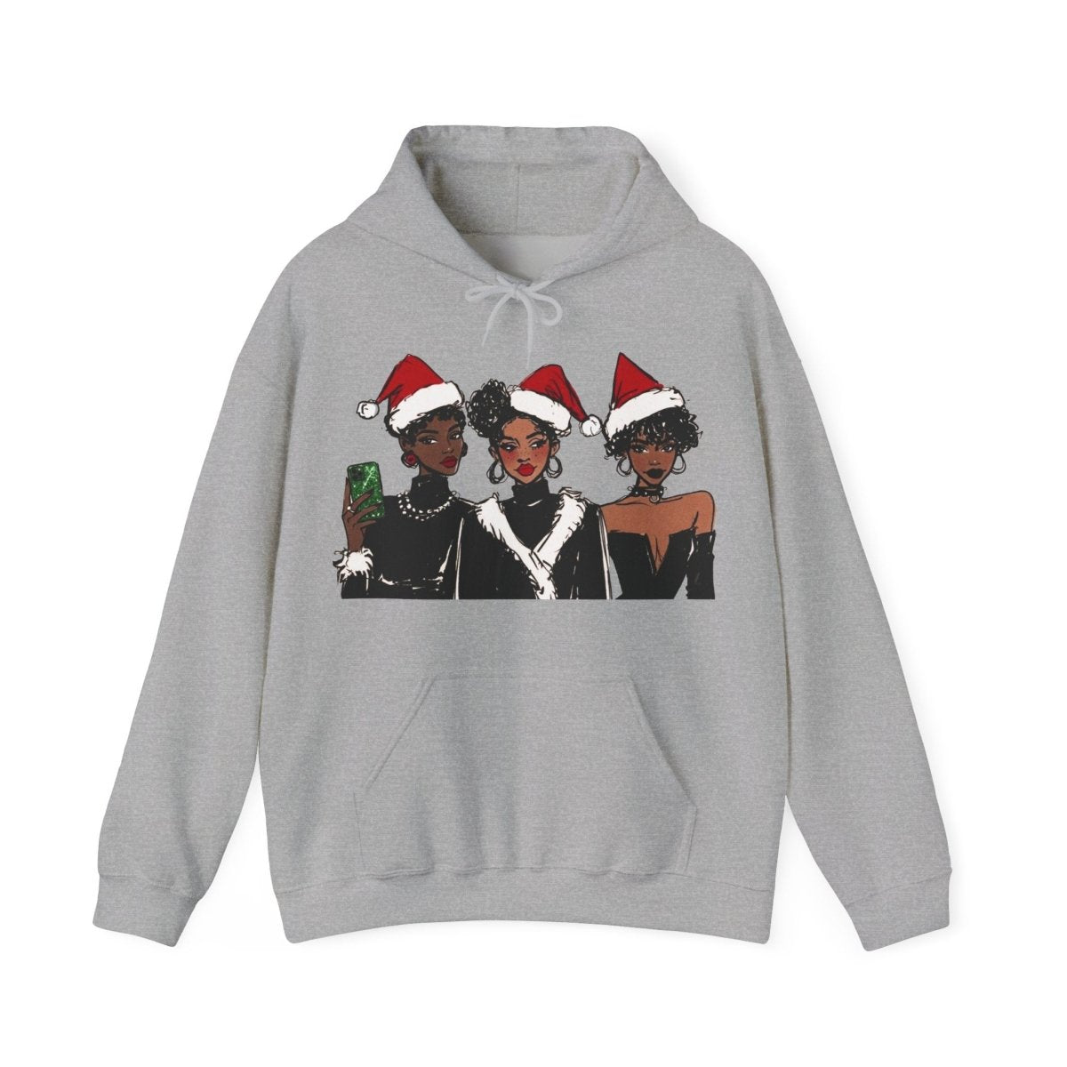Afro Goth Holiday Hoodie - Afrocentric Art by The Trini Gee