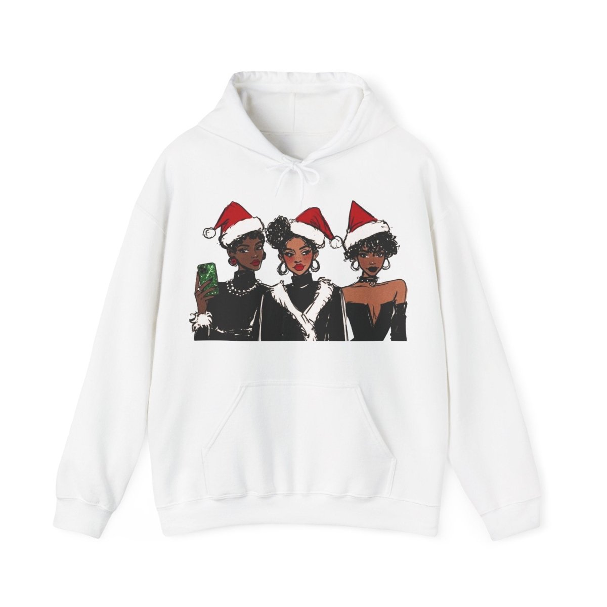Afro Goth Holiday Hoodie - Afrocentric Art by The Trini Gee
