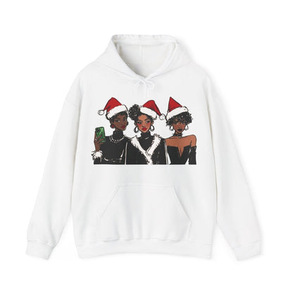 Afro Goth Holiday Hoodie - Afrocentric Art by The Trini Gee