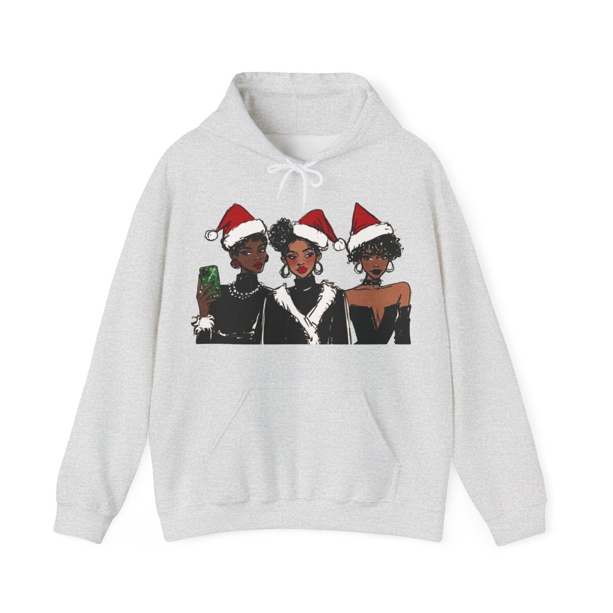 Afro Goth Holiday Hoodie - Afrocentric Art by The Trini Gee