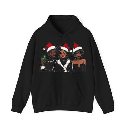 Afro Goth Holiday Hoodie - Afrocentric Art by The Trini Gee