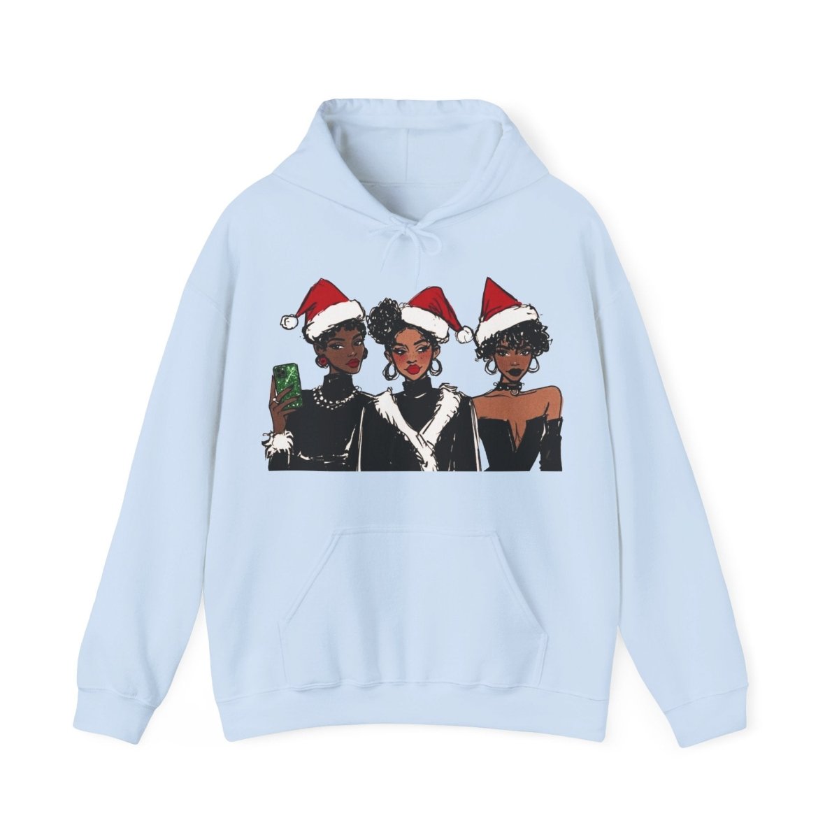 Afro Goth Holiday Hoodie - Afrocentric Art by The Trini Gee