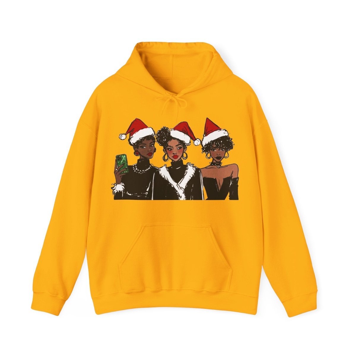 Afro Goth Holiday Hoodie - Afrocentric Art by The Trini Gee