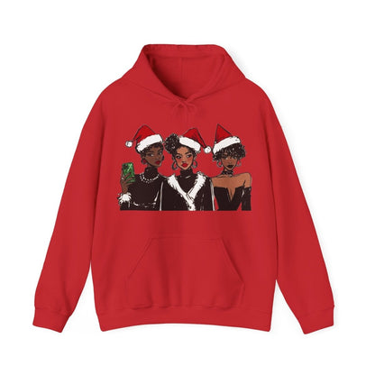 Afro Goth Holiday Hoodie - Afrocentric Art by The Trini Gee