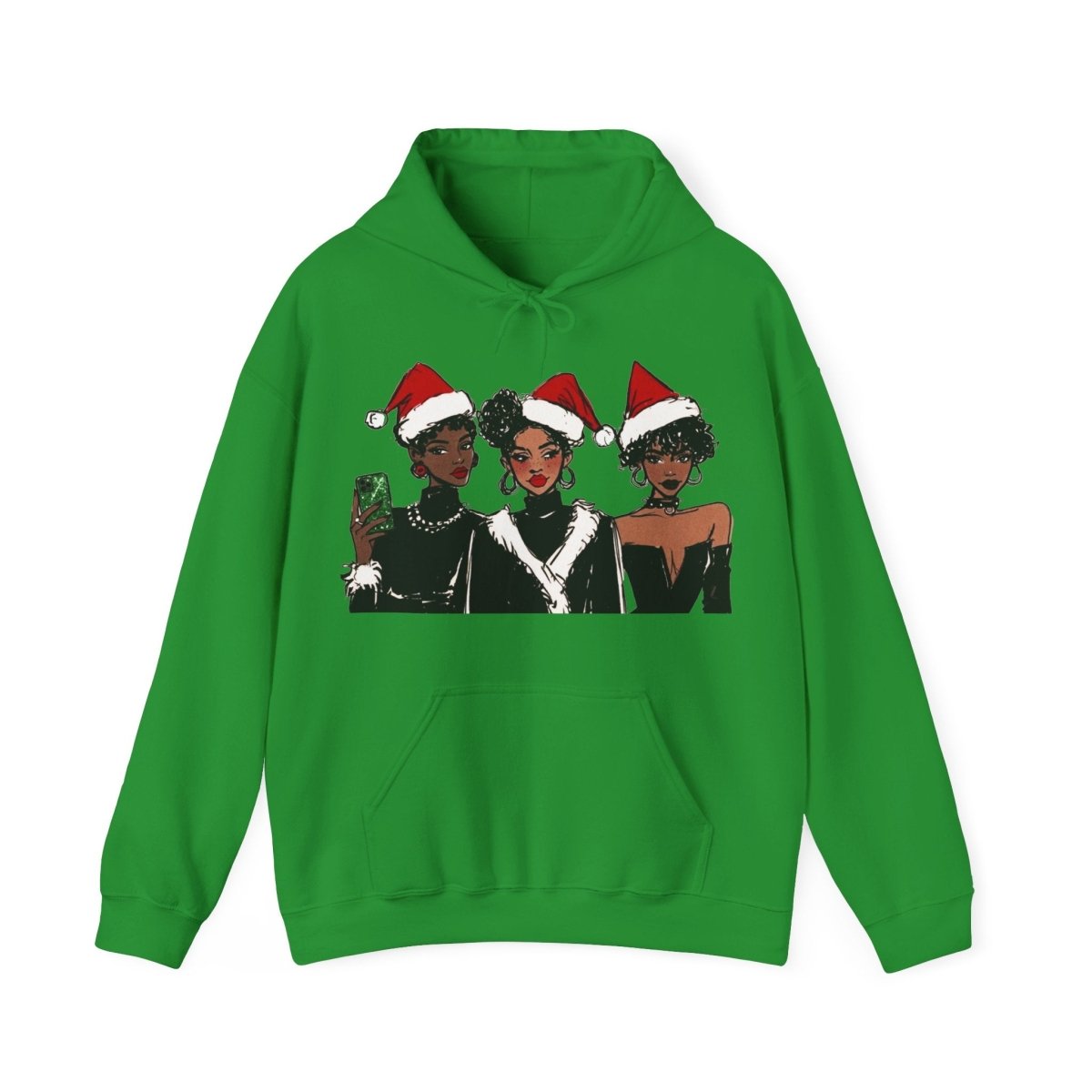 Afro Goth Holiday Hoodie - Afrocentric Art by The Trini Gee