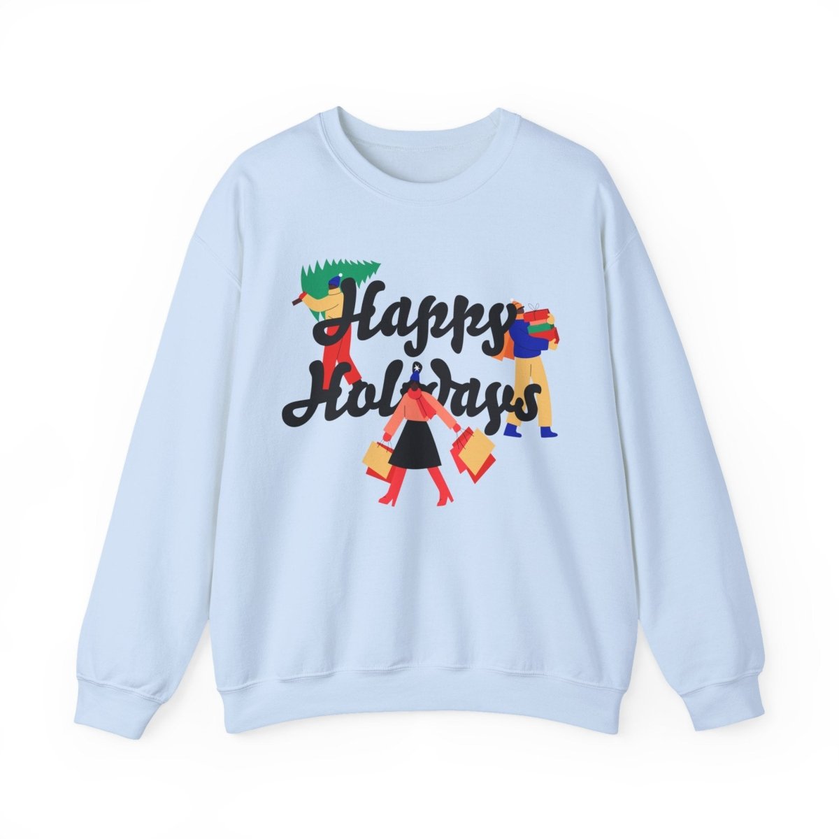 Afro Happy Holidays Sweatshirt - Afrocentric Art by The Trini Gee