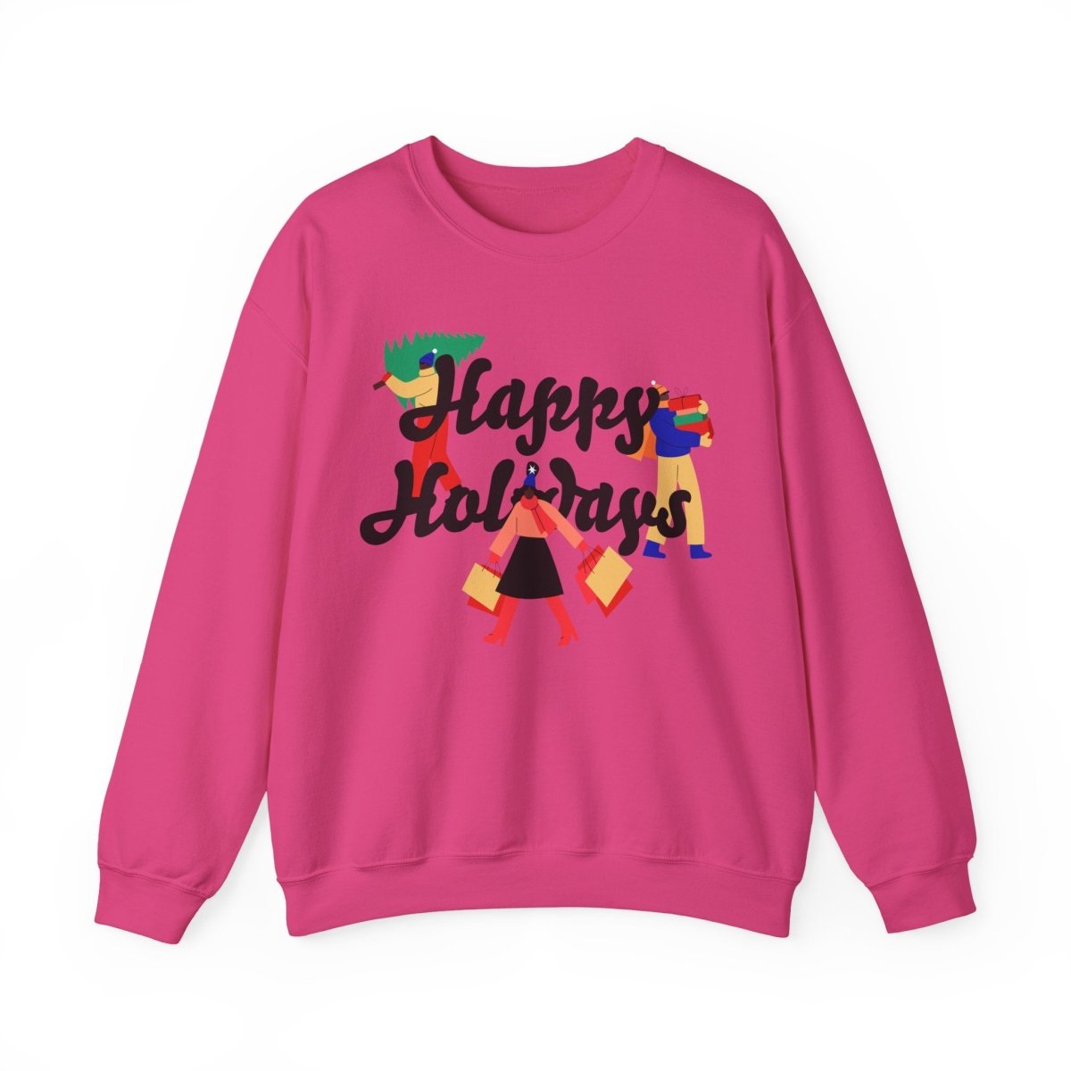 Afro Happy Holidays Sweatshirt - Afrocentric Art by The Trini Gee