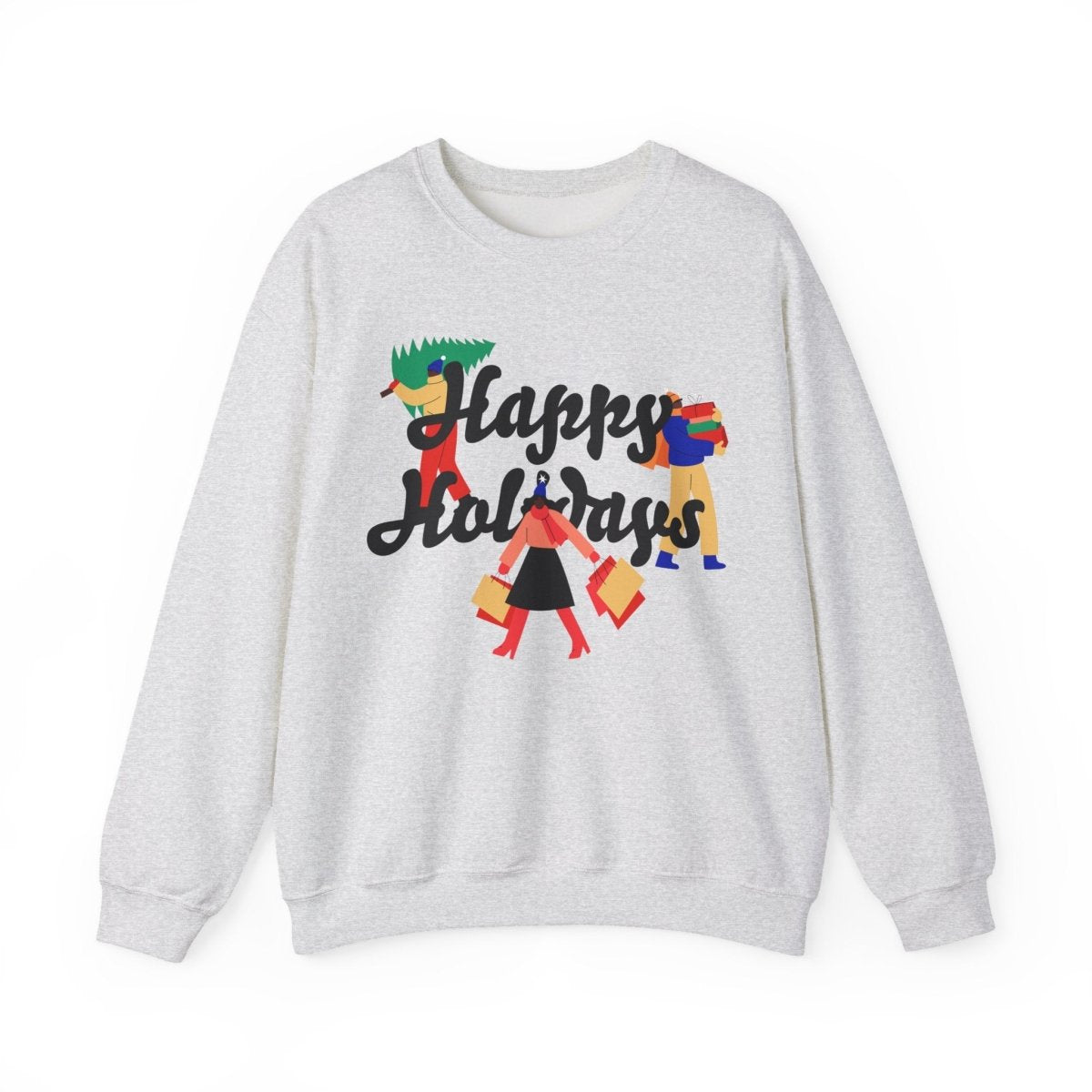 Afro Happy Holidays Sweatshirt - Afrocentric Art by The Trini Gee