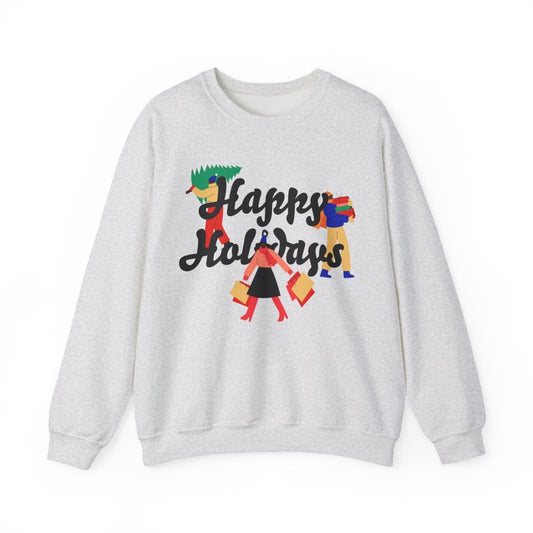 Afro Happy Holidays Sweatshirt - Afrocentric Art by The Trini Gee