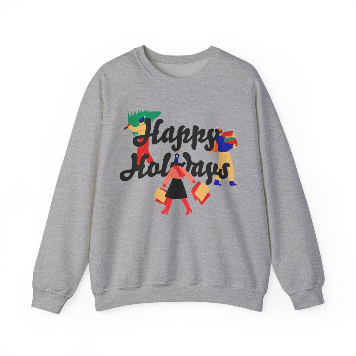 Afro Happy Holidays Sweatshirt - Afrocentric Art by The Trini Gee