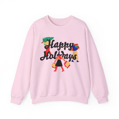 Afro Happy Holidays Sweatshirt - Afrocentric Art by The Trini Gee