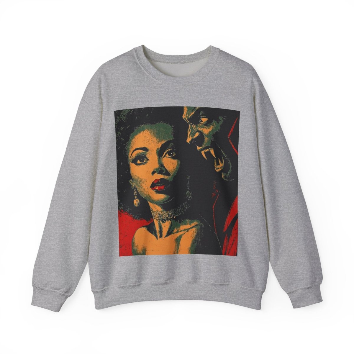 Afro Horror Sweatshirt - Afrocentric Art by The Trini Gee
