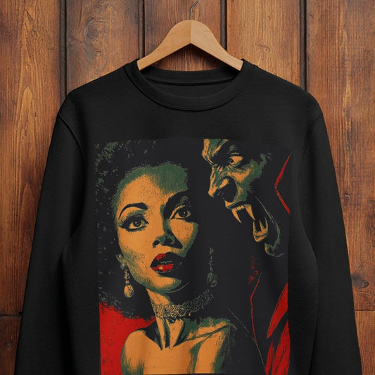 Afro Horror Sweatshirt - Afrocentric Art by The Trini Gee