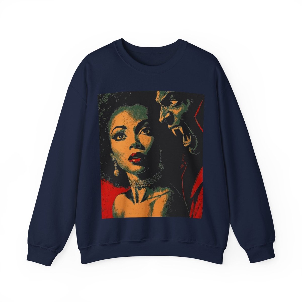 Afro Horror Sweatshirt - Afrocentric Art by The Trini Gee