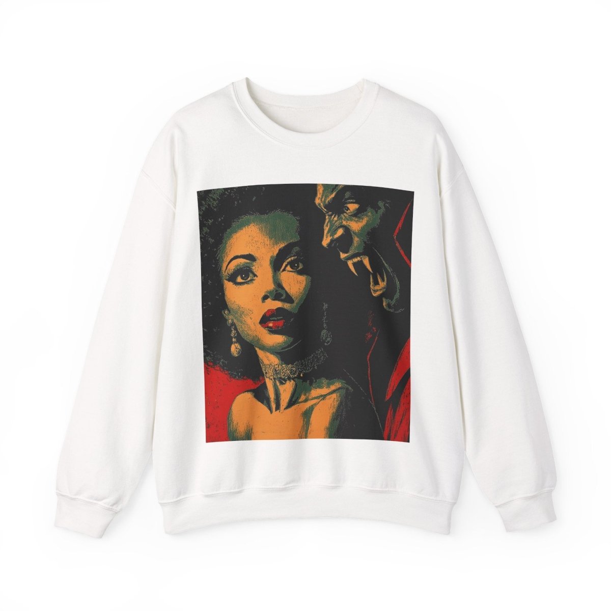 Afro Horror Sweatshirt - Afrocentric Art by The Trini Gee