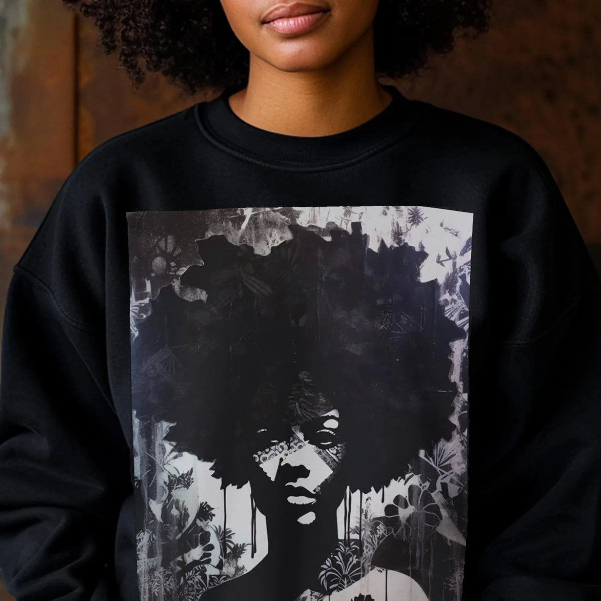 Afro Ink Drip Sweatshirt - The Trini Gee