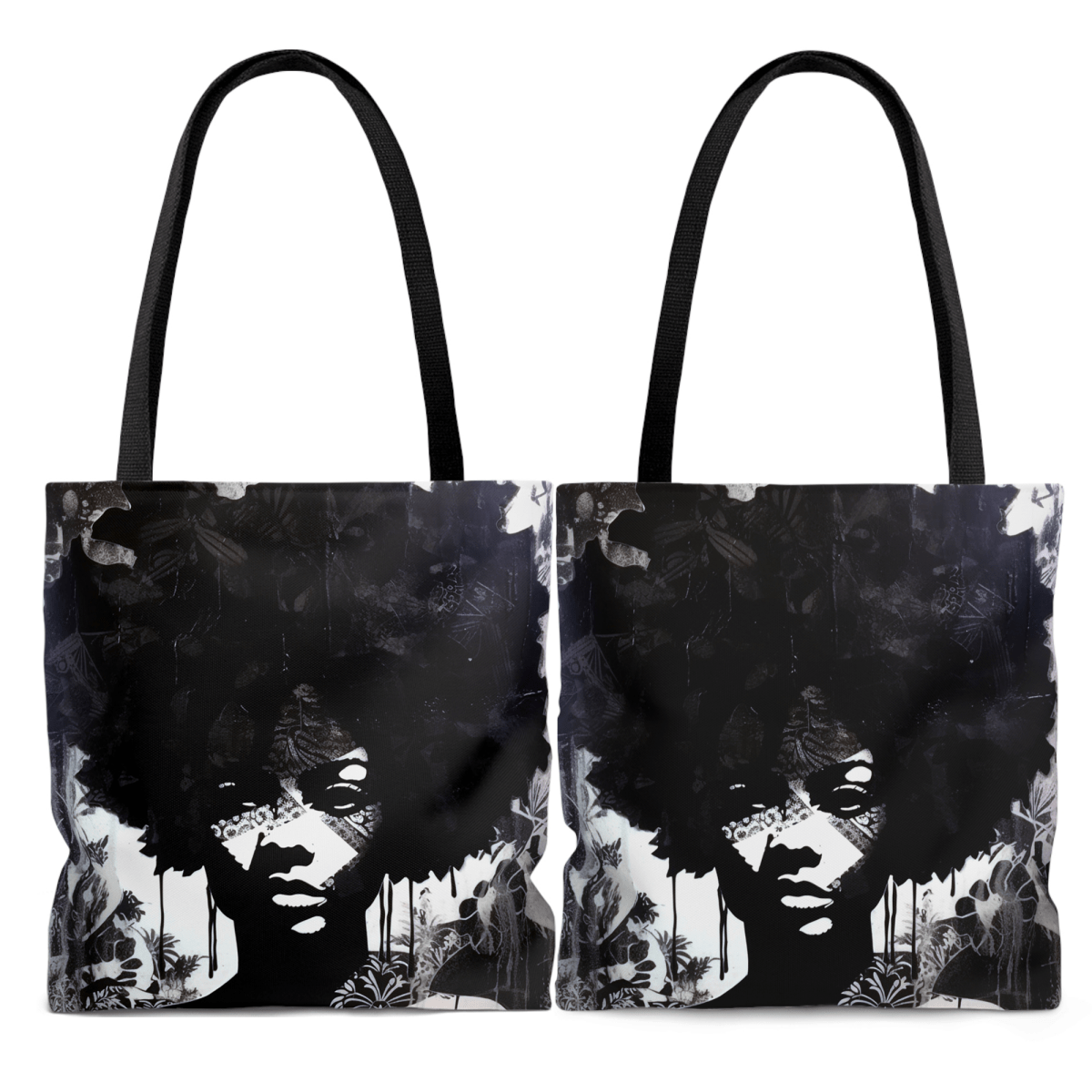 Afro Ink Drip Tote Bag - Afrocentric Art by The Trini Gee