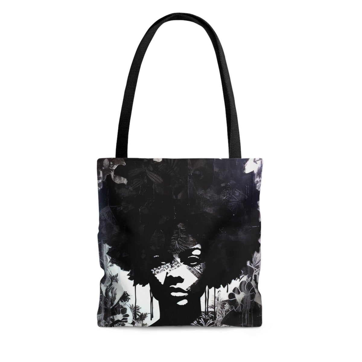 Afro Ink Drip Tote Bag - Afrocentric Art by The Trini Gee