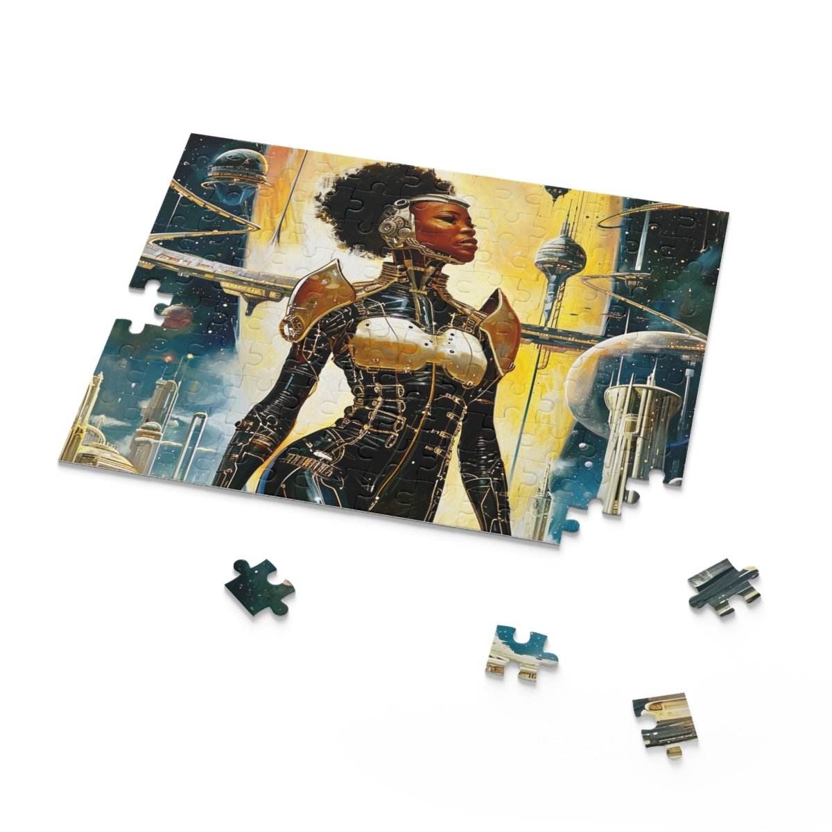 Afro Intergalactic Puzzle - Afrocentric Art by The Trini Gee