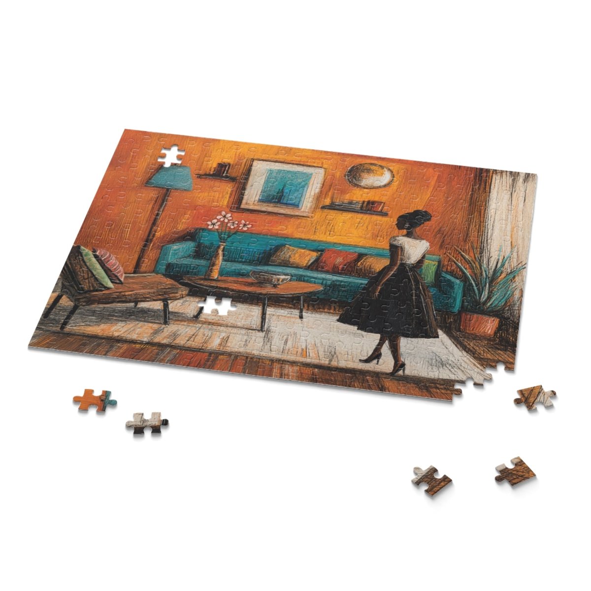 Afro Interior Design Puzzle - Afrocentric Art by The Trini Gee
