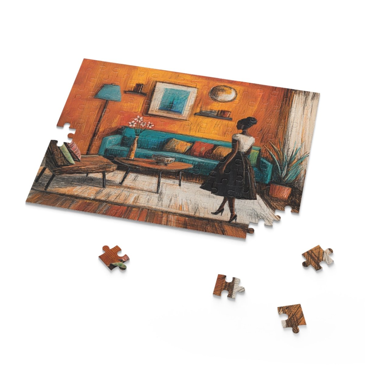 Afro Interior Design Puzzle - Afrocentric Art by The Trini Gee