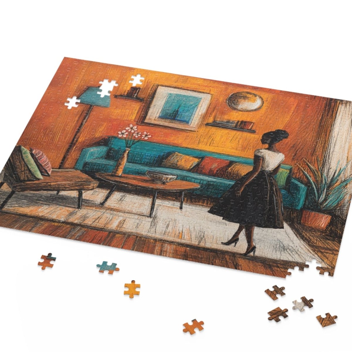 Afro Interior Design Puzzle - Afrocentric Art by The Trini Gee