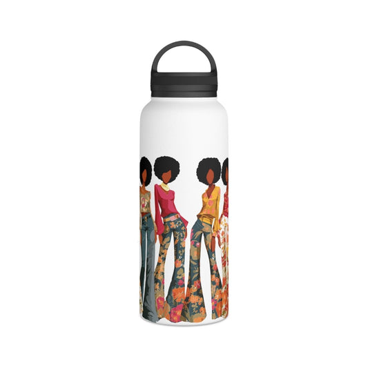 Afro Ladies 32oz Water Bottle - Afrocentric Art by The Trini Gee
